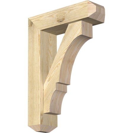Ekena Millwork Balboa Craftsman Rough Sawn Bracket w/ Offset Brace, Douglas Fir, 6"W x 20"D x 28"H BKT0604X20X28BOA04RDF